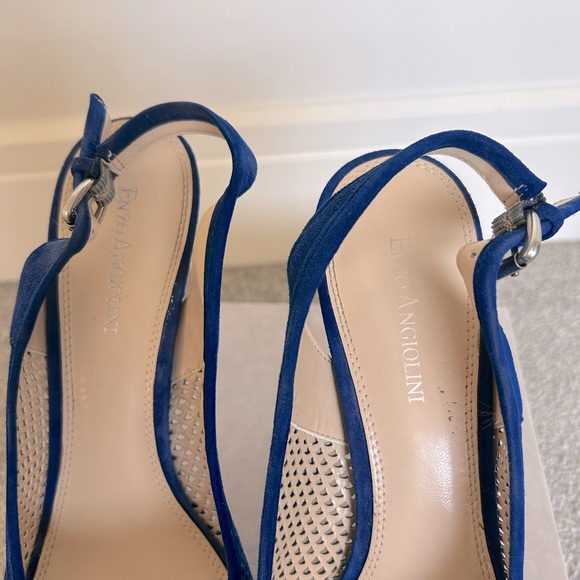 Enzo Angiolini Eascarla Peep Toe Stiletto heel in royal blue colour, size 8.5. - Picture 10 of 11